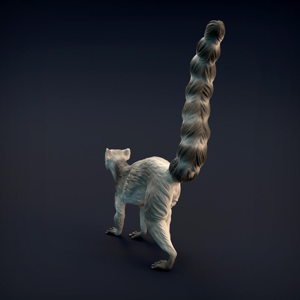 Produktfoto Tierfigur Animal Den Miniatures 4: Wildtier Tierfigur: Katta (Ringelschwanzlemur) (22_01_03)