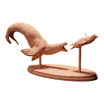 Zdjęcie produktu Diorama i modelarstwo miniatura figura: Foka poluje na pingwina, figura zwierzęca