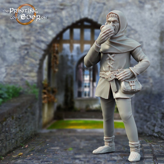 Produktfoto mittelalterliche historische Figur 75mm Scale The Printing Goes Ever On (TPGEO)  0: Mittelalterliche Ritter Figuren Dorfbewohner Gewöhnlicher Mann Mittelalterliche Stadt