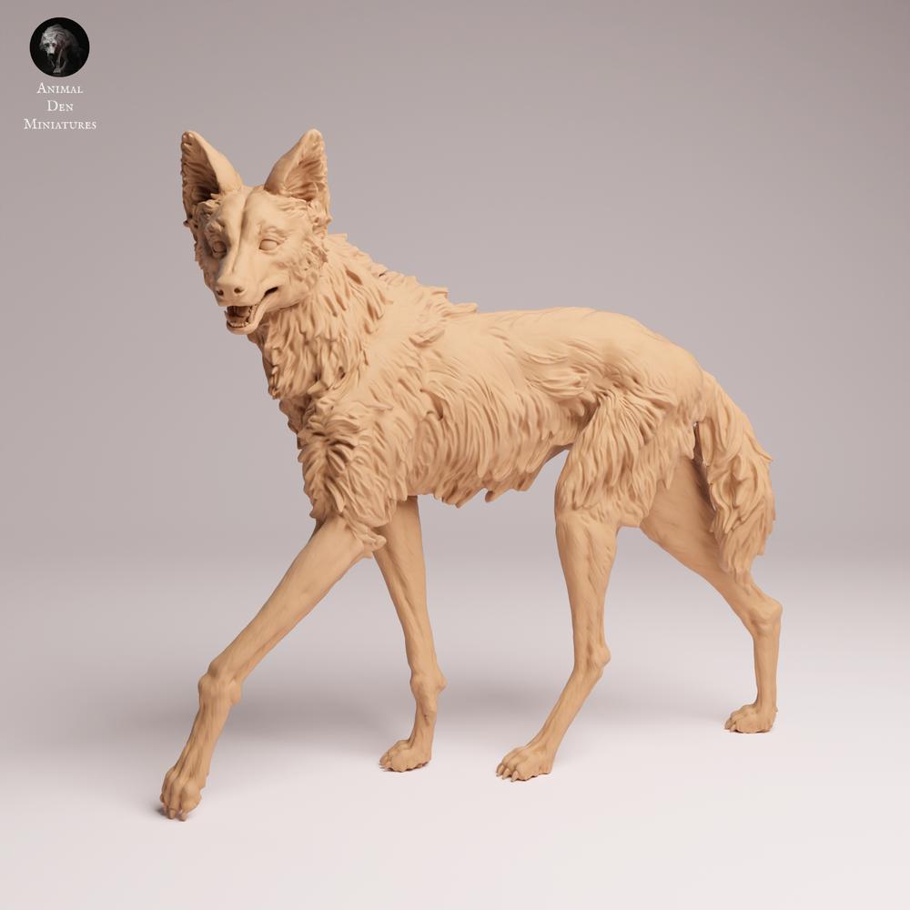 Produktfoto Tabletop 28mm Lord of the Print (LotP) 2: Wildtier Tierfigur: Mähnenwolf - stehend (25_12_03)