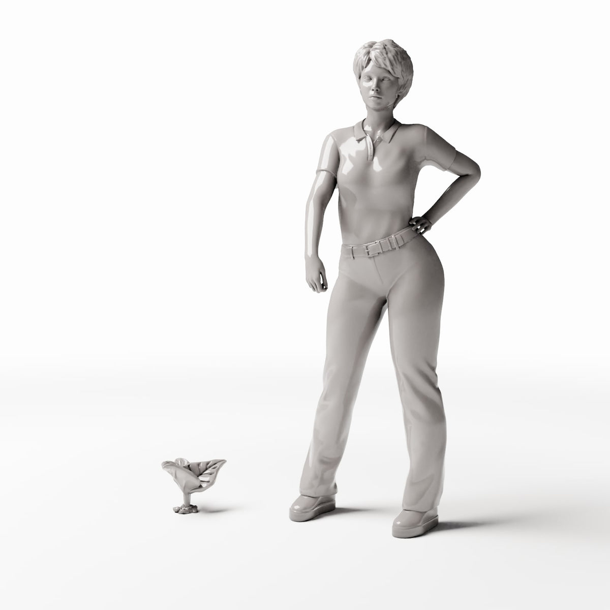 MyPortal Studios, Pflanzen und Gewächse: 9 Bodendecker, Modell 520: mit menschlicher Figur als Größenvergleich im Maßstab 1:35