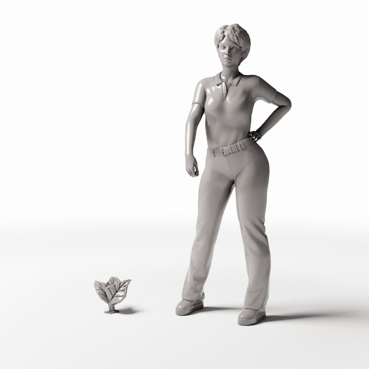 MyPortal Studios, Pflanzen und Gewächse: 9 Bodendecker, Modell 521: mit menschlicher Figur als Größenvergleich im Maßstab 1:35