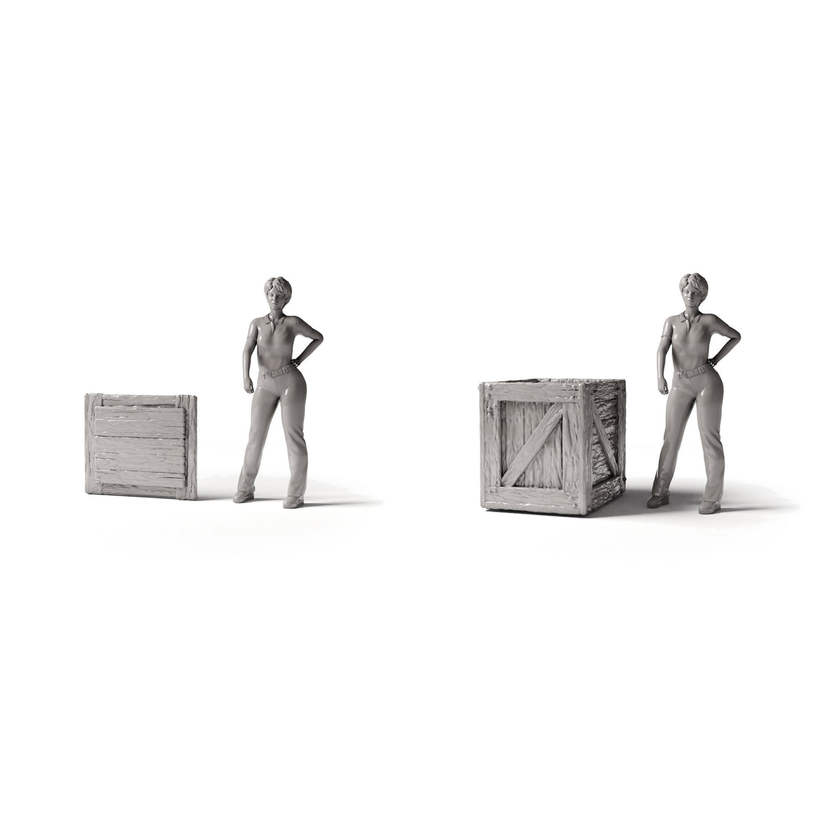 MyPortal Studios set 24, model 1518: δίπλα σε ανθρώπινη φιγούρα σε κλίμακα 1:35