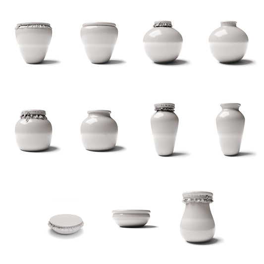 MyPortal Studios Set 25: Lagern und Aufbewahren: Krug-Set A - 11 Tonkrüge, Behälter, Becher, Gläser, Schüsseln