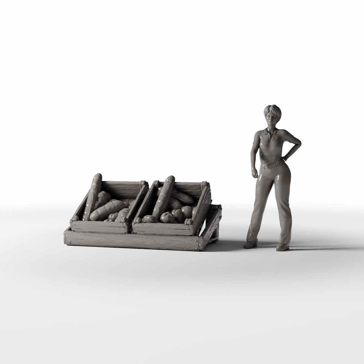 MyPortal Studios set 30, model 1422: δίπλα σε ανθρώπινη φιγούρα σε κλίμακα 1:35