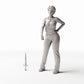 MyPortal Studios, Mittelalterliche Schmiede: 3 Waffen - Morgenstern, Dolch und Schwert, Modell 1383: mit menschlicher Figur als Größenvergleich im Maßstab 1:35