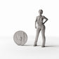 MyPortal Studios set 56, model 1454: ao lado de uma figura humana à escala 1:35