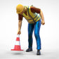 Produktfoto  0: Streckenposten oder Arbeiter: Absicherung mit Pylonen