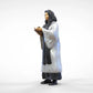 Produktfoto Diorama und Modellbau Miniatur Figur: Geistliche: Pfarrerin / Priesterin mit Bibel in Messe
