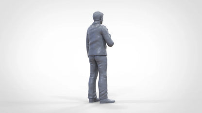 Produktfoto Diorama und Modellbau Miniatur Figur: Reporter Team - Reporter mit Mikro