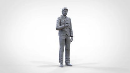 Produktfoto Diorama und Modellbau Miniatur Figur: Reporter Team - Reporter mit Mikro