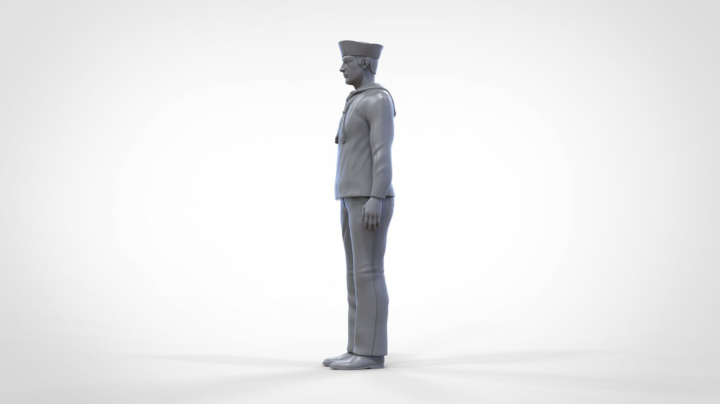 Produktfoto  0: Matrose männlich: Seemann in Uniform steht in Position