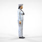 Produktfoto  0: Matrosin weiblich: Seemfrau in Uniform steht in Position