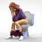 Produktfoto  0: Frau auf Toilette: An einem stillen Örtchen in Gedanken versunken