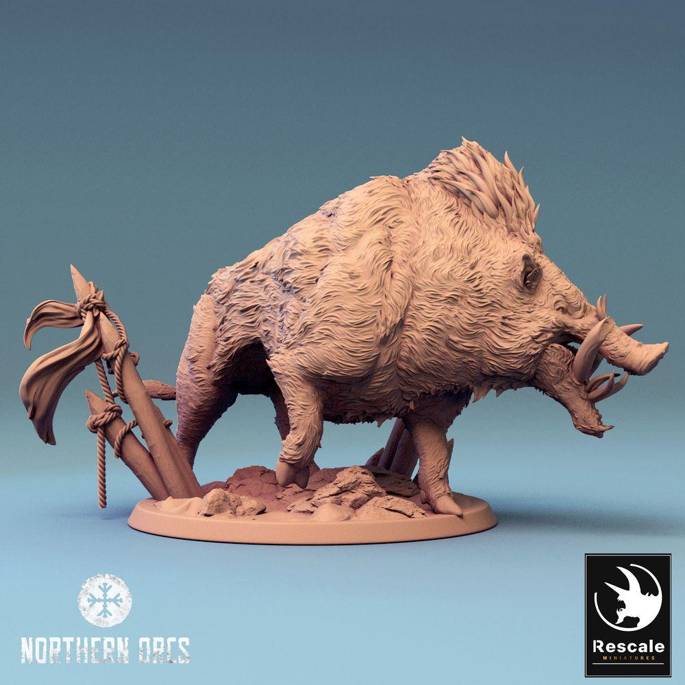 Produktfoto Tabletop 28mm Lord of the Print (LotP) 0: Tabletop Miniatur: Kriegseber War Boar, Riesenkeiler, Bestien-Reittier ohne Reiter, Boss-Monster (24_04_V)