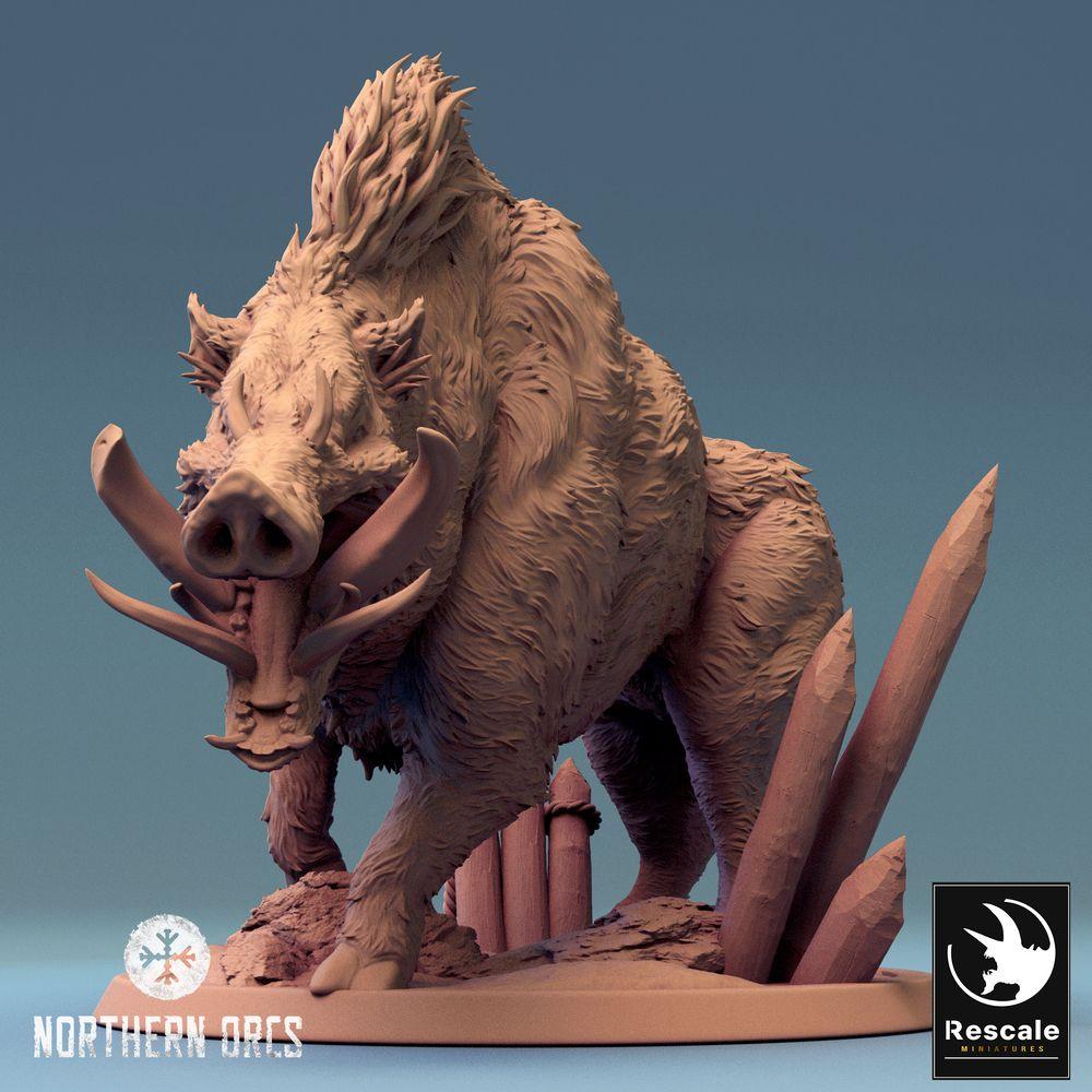 Produktfoto Tabletop 28mm Lord of the Print (LotP) 0: Tabletop Miniatur: Kriegseber War Boar, Riesenkeiler, Bestien-Reittier ohne Reiter, Boss-Monster (24_04_V)