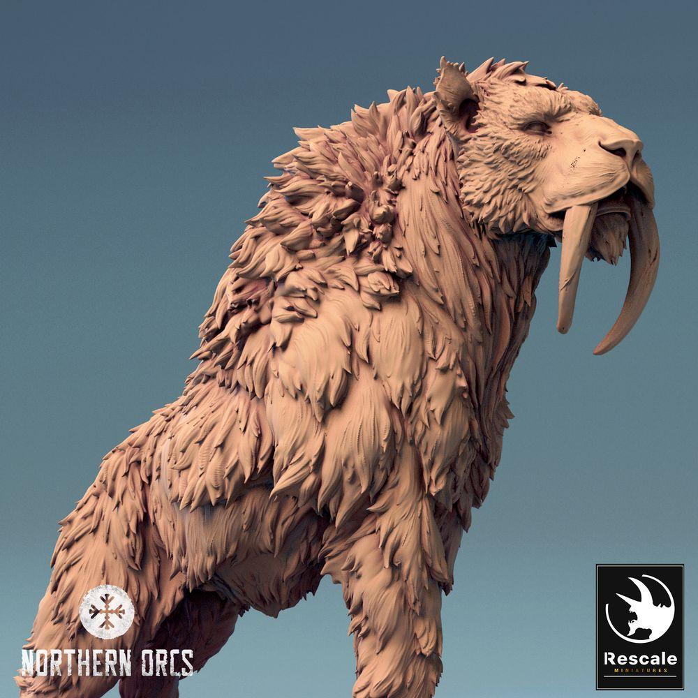 Φωτογραφία προϊόντος Tabletop 28mm Lord of the Print (LotP) 0: Tabletop Μινιατούρα: Σαυροδάγκας Θηρίο του Πάγου, Άλφα-Θηρίο, Αρχηγός Τέρας, Πολέμαρχος Ζώο (24_04_C1)