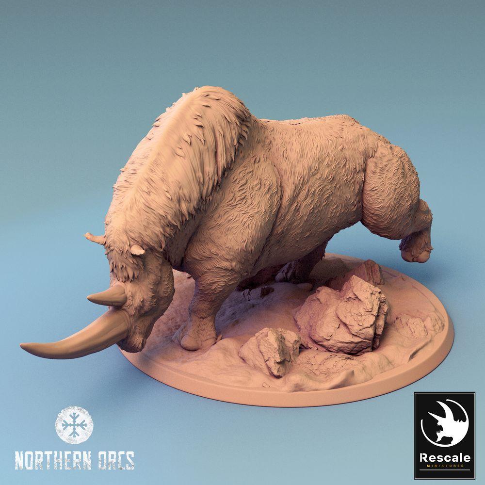 Zdjęcie produktu Tabletop 28mm Lord of the Print (LotP) 0: Miniatura Tabletop: Ork Wojenny Dzik, Gigantyczny Dzik w Ataku, Wierzchowiec Wojenny, monstrualna bestia (24_04_D1)