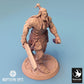 Product photo Tabletop 28mm Lord of the Print (LotP) 0: Tabletop miniature: Orc Warrior, Berserker with dual blades, dual-wield swordsman, tribal warrior (24_04_J2)