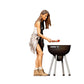 Diorama Modellbau Produktfoto 0: Stehende Figur: Frau mit Grillzange am Kugelgrill (Ref. Nr. 534)