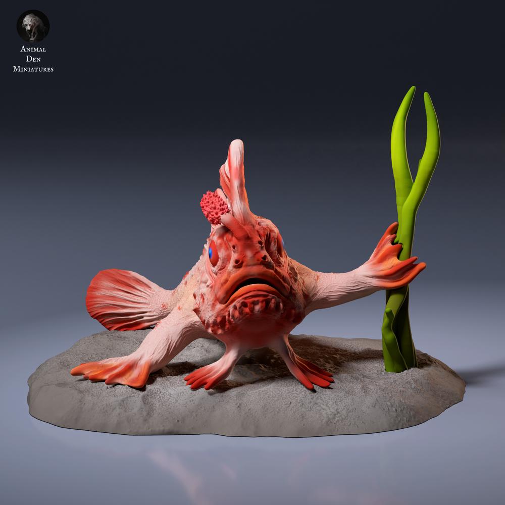 Φωτογραφία προϊόντος, φιγούρα ζώου Animal Den Miniatures 6: θαλάσσιο ζώο, κόκκινο χειρόψαρο (26_09_01)