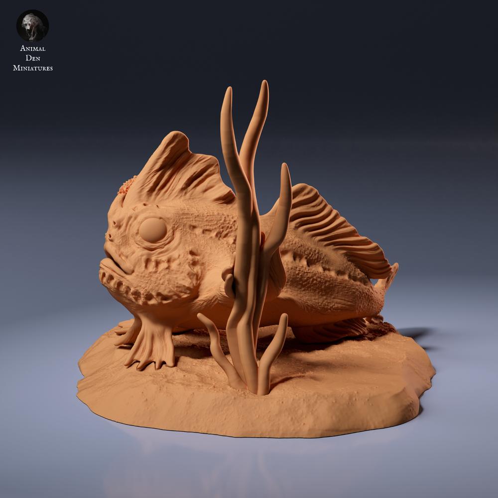 Φωτογραφία προϊόντος φιγούρας ζώου Animal Den Miniatures 7: Φιγούρα θαλάσσιου ζώου: Κόκκινο ψάρι-χερόψαρο (26_09_01)