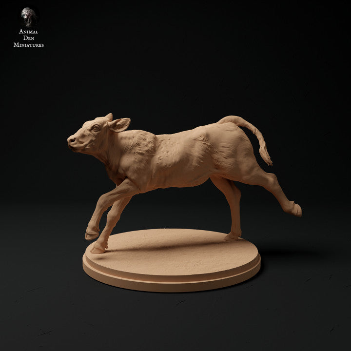 Produktfoto Tier Figur Diorama, Modellbau: 0: Farm Tier Figur: laufendes Kalb - Red Devon Cow