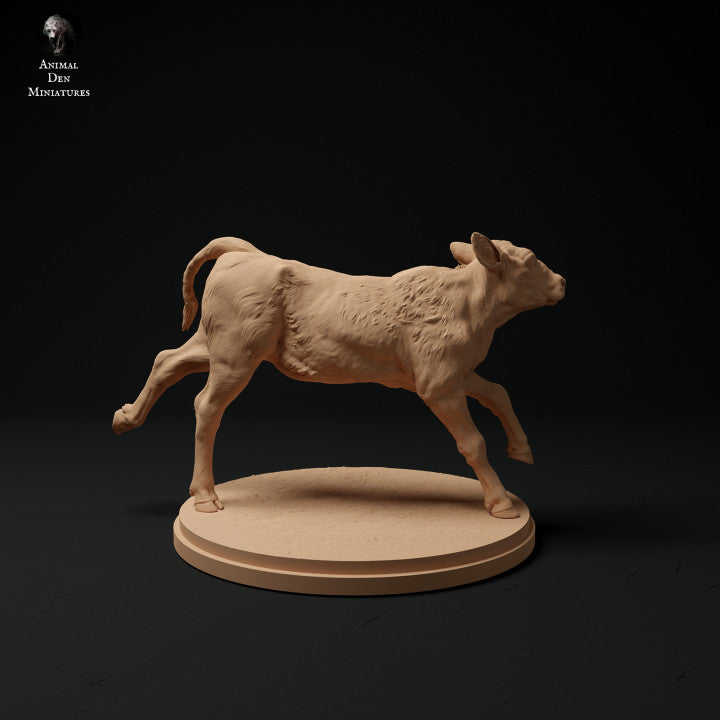 Produktfoto Tier Figur Diorama, Modellbau: 0: Farm Tier Figur: laufendes Kalb - Red Devon Cow