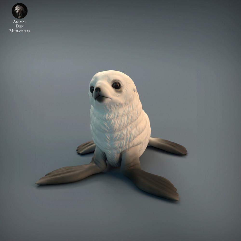 Produktfoto Tierfigur Animal Den Miniatures 4: Meerestier Tierfigur: Robbenjunges (22_01_02)