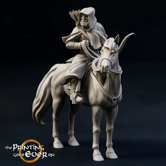 Produktfoto mittelalterliche historische Figur 75mm Scale The Printing Goes Ever On (TPGEO)  0: Mittelalterliche Ritter Figuren Reiter mit Späher Krieger der Mark