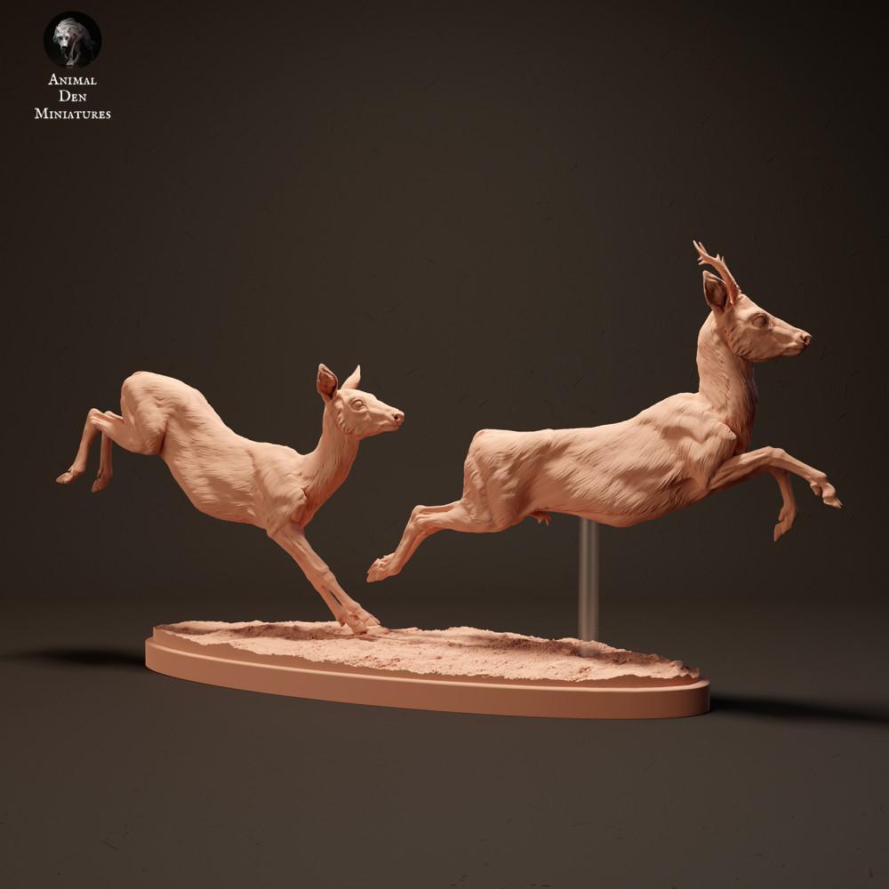Produktfoto Tierfigur Animal Den Miniatures 1: Wildtier Tierfigur: Reh - laufend (23_10_14)