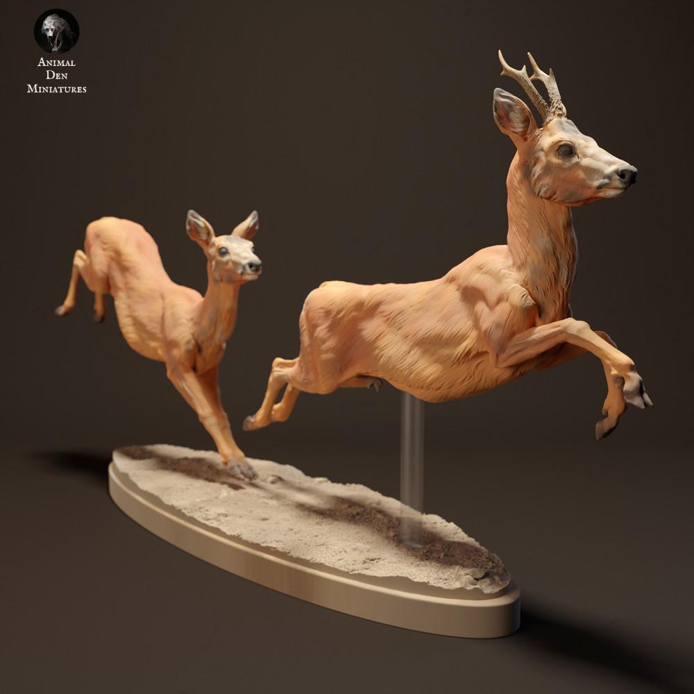 Produktfoto Tierfigur Animal Den Miniatures 2: Wildtier Tierfigur: Reh - laufend (23_10_14)