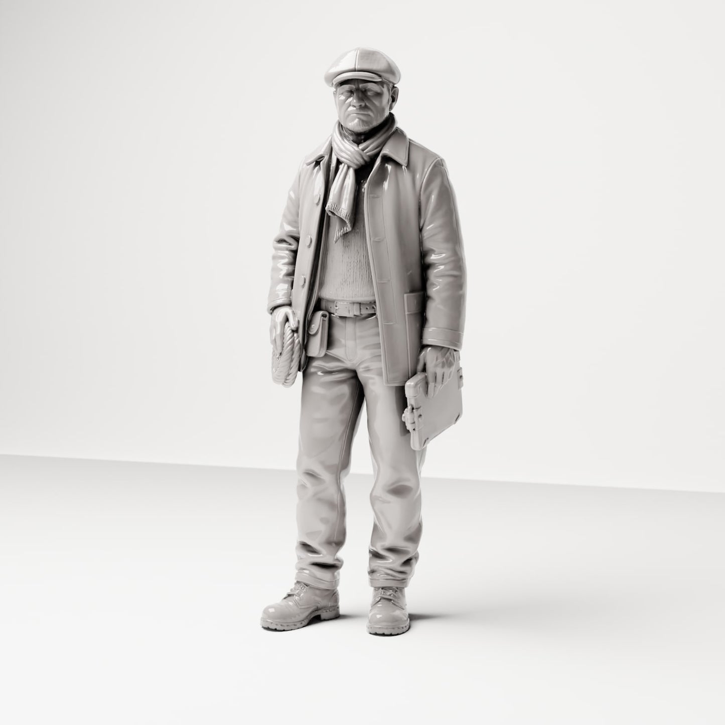 Produktová fotografie dioramatu 0: Historická dioramatická figurka: Kai-předák s nakládacím seznamem, 1920-1930 (sc14)