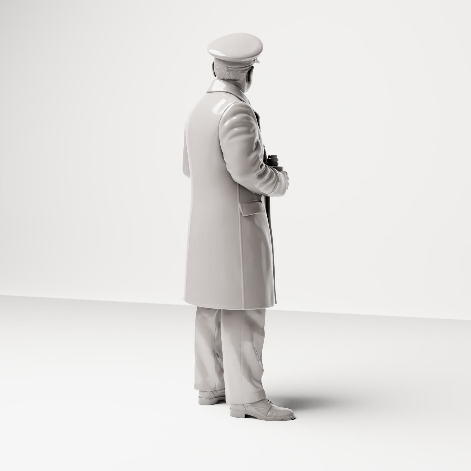 Produktfoto 3: Historische Diorama Figur: Schiffskapitän am Kai mit Fernglas (sc17)