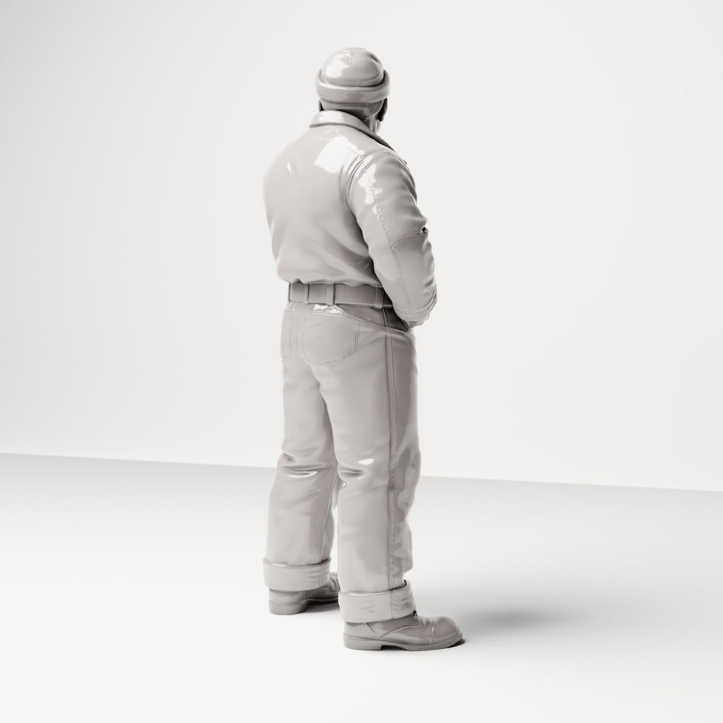 Produktová fotografie dioramatického modelu 3: Historická dioramatická figurka: lodník s mluvící trubkou z 20.-30. let 20. století (sc18)
