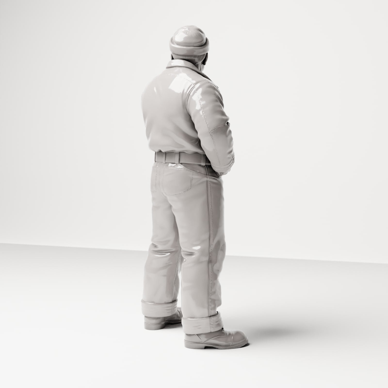Produktová fotografie dioramatického modelu 3: Historická dioramatická figurka: lodník s mluvící trubkou z 20.-30. let 20. století (sc18)
