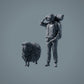 Figuras de Animais de Fazenda: Ovelha - Ovelha Andando 1 (a022)