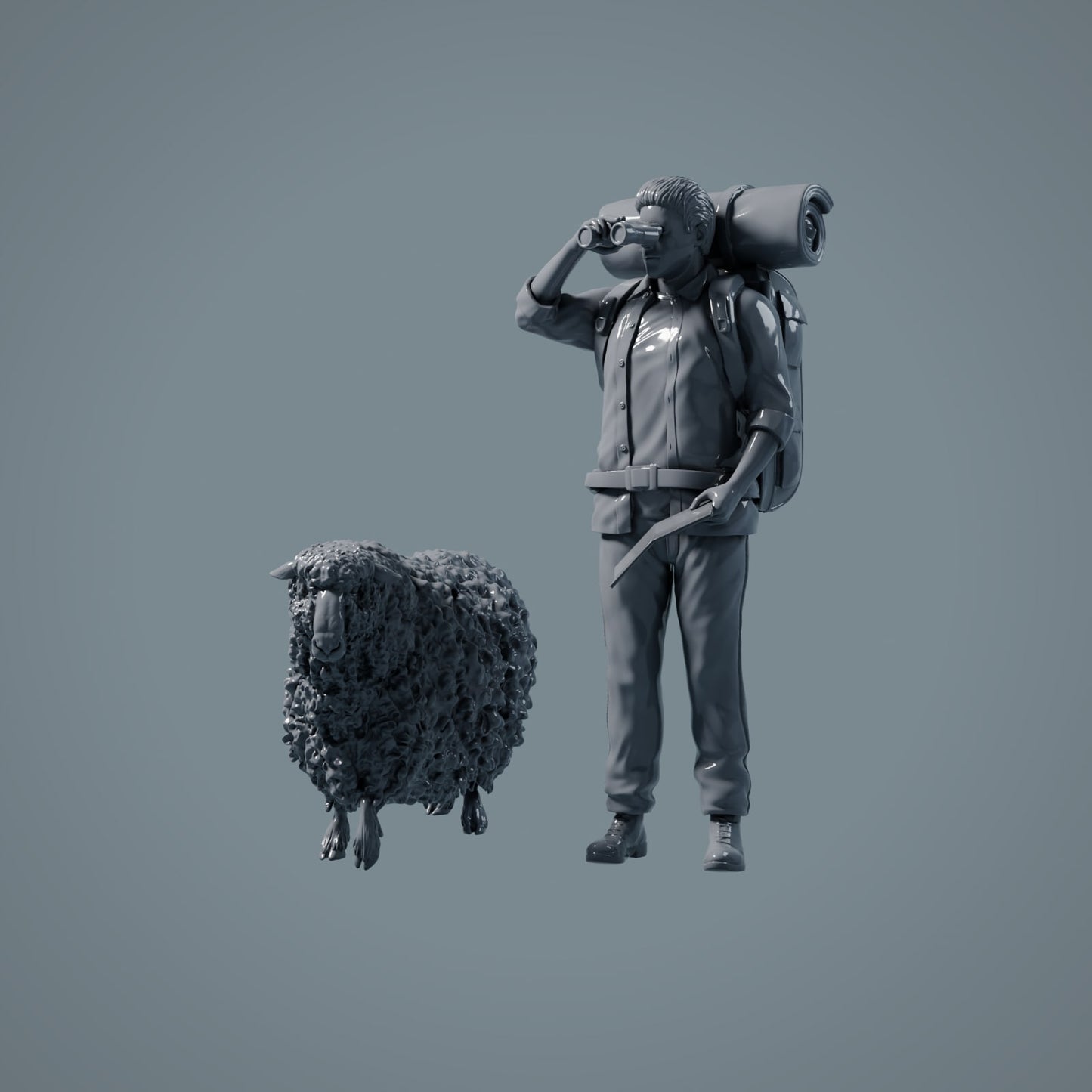 Figuras de Animais de Fazenda: Ovelha - Ovelha Andando 1 (a022)