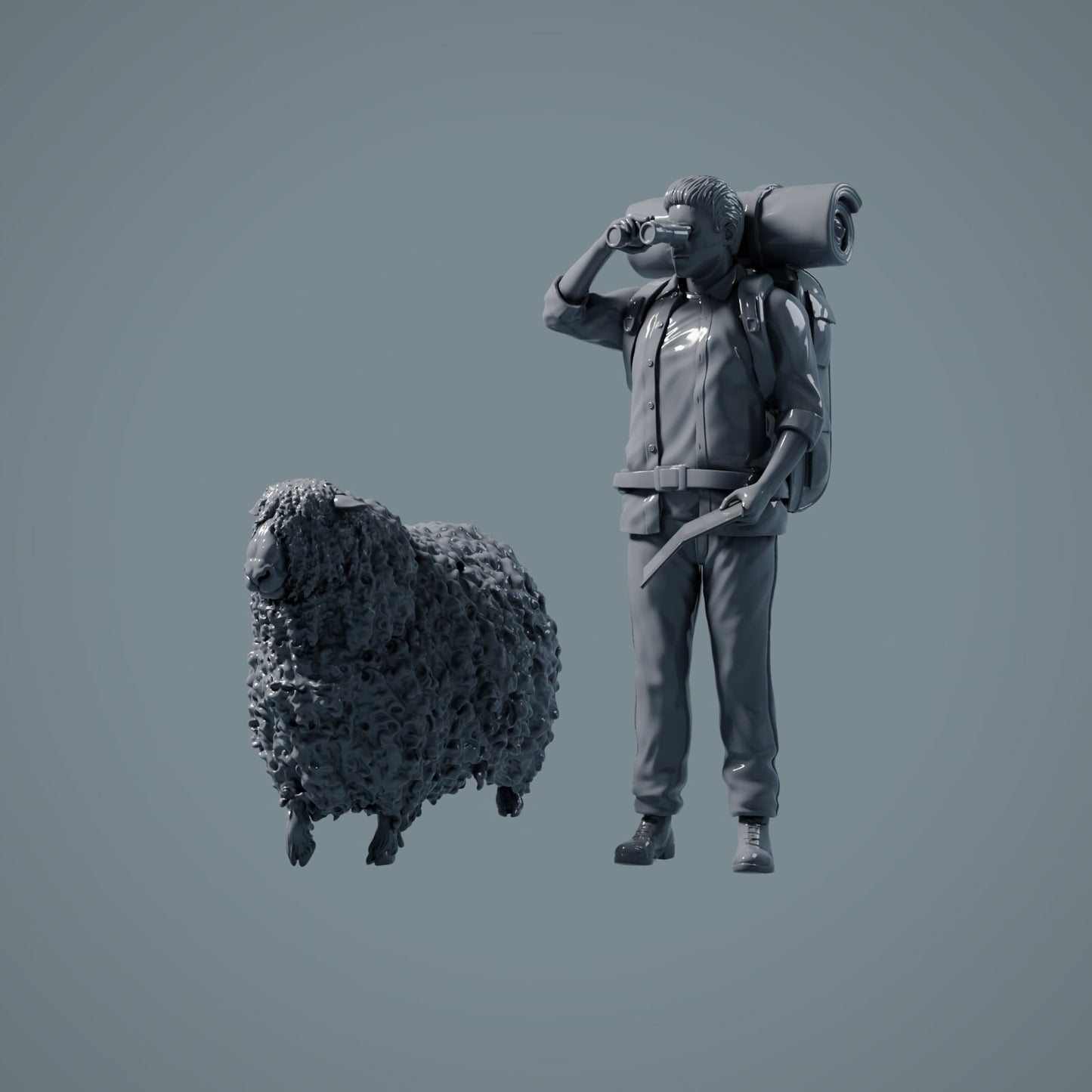 Figuras de Animais de Fazenda: Ovelha - Ovelha a Caminhar 2 (a025)