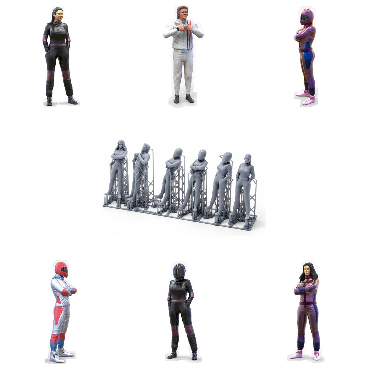 Produktfoto Diorama und Modellbau Miniatur Figur: Fahrer Set, 6 Figuren