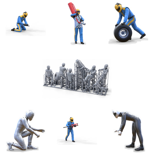 Foto del prodotto Diorama e Modellismo Miniatura Figura: Set Pit-Crew, 6 figure