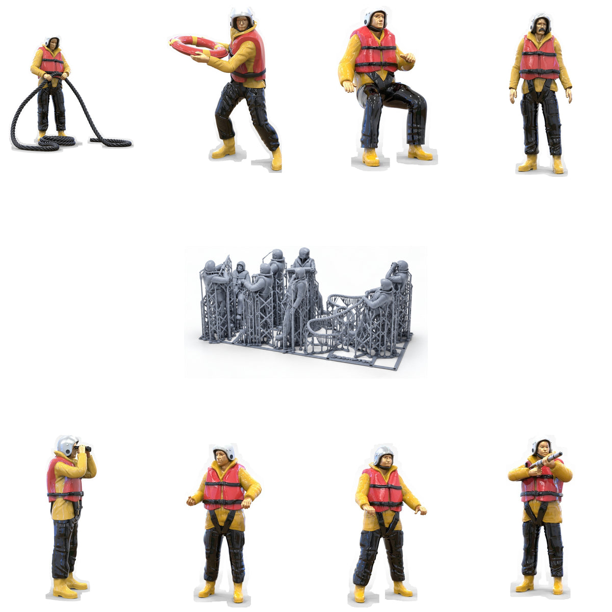 Zdjęcie produktu Diorama i modelarstwo miniatur: Zestaw ratowników morskich, 8 figurek