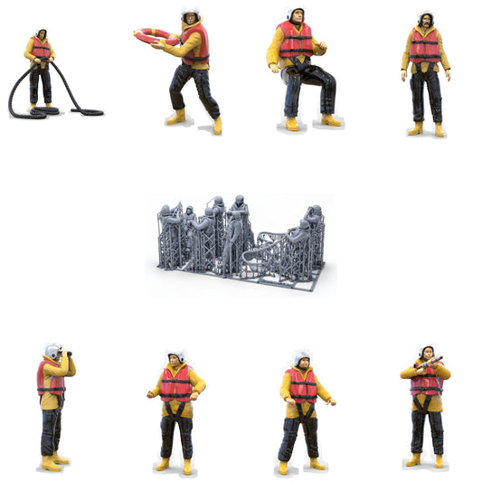 Zdjęcie produktu Diorama i modelarstwo miniatur: Zestaw ratowników morskich, 8 figurek