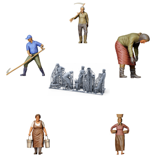 Foto del prodotto diorama modellistico 0: Contadini e agricoltori - Set agricolo