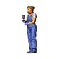 Diorama Figuren-Set: Autolackiererei und Karosseriewerkstatt Figuren-Set (Nr. S48) – 6 Figuren - Einzelfigur 490