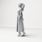 Diorama Modellbau Produktfoto 6: Stehende Figur: Frau mit schulterfreiem Oberteil & langem Faltenrock (a181)