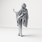 Diorama Modellbau Produktfoto 7: Stehende Figur: Frau mit erhobener Hand, fließendem Cape & Plateauschuhen (a174)