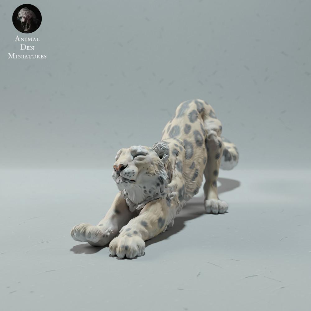 Produktfoto Tierfigur Animal Den Miniatures 1: Wildtier Tierfigur: Schneeleopard - sich streckend (22_12_19)