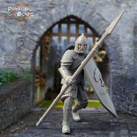 Produktfoto mittelalterliche historische Figur 75mm Scale The Printing Goes Ever On (TPGEO)  0: Mittelalterliche Ritter Figuren Speerkämpfer A Krieger von Gonthan