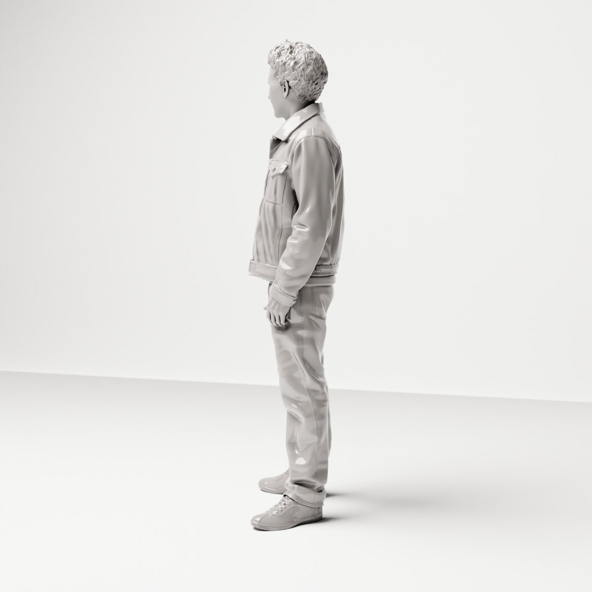 Stehende Figur: Karosseriemechaniker mit Jacke (Ref. Nr. 478) - vollständige Studioansicht 2
